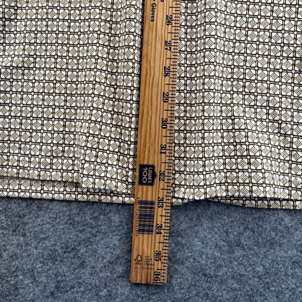 J.McLaughlin Womens Lawrence Dress Size L Tan Geometric Catalina Cloth Roll Tab - Picture 6 of 11